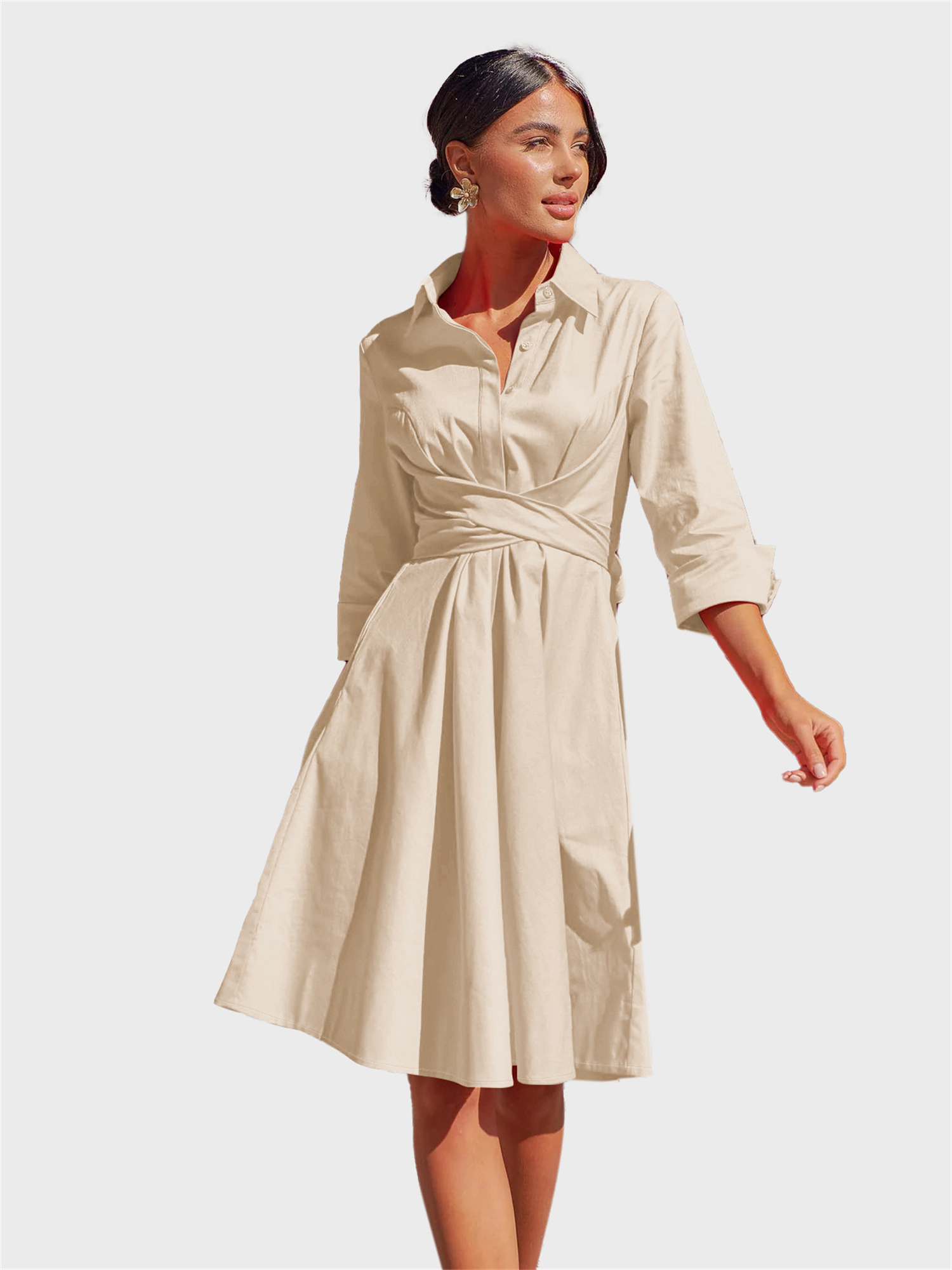 Remarkable Built-in Belt Shirt Dress