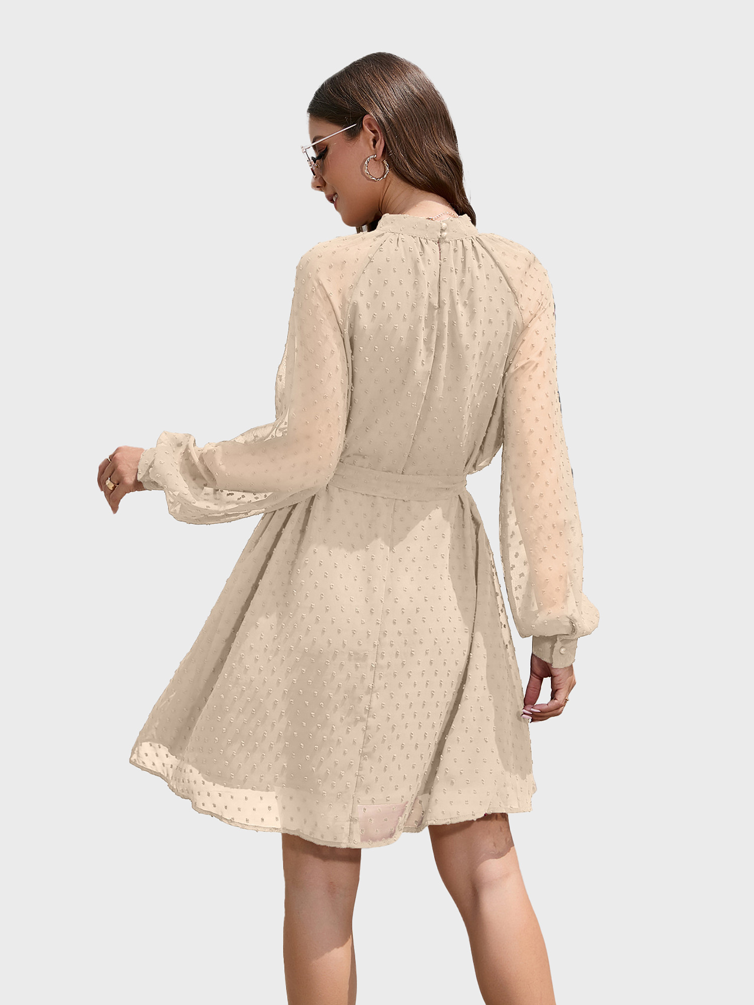 French Elegance Chiffon Mini Dress