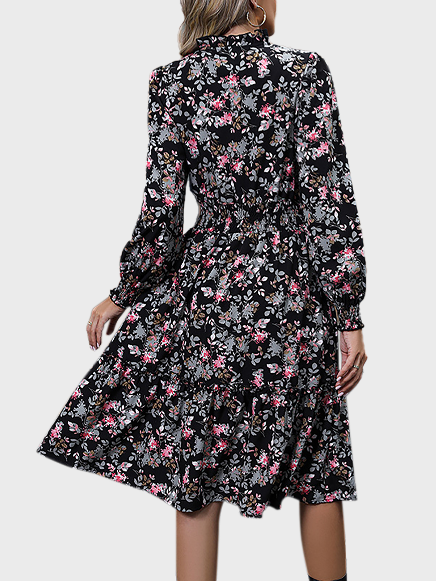 Viral Attractive V-Neck Floral Dress