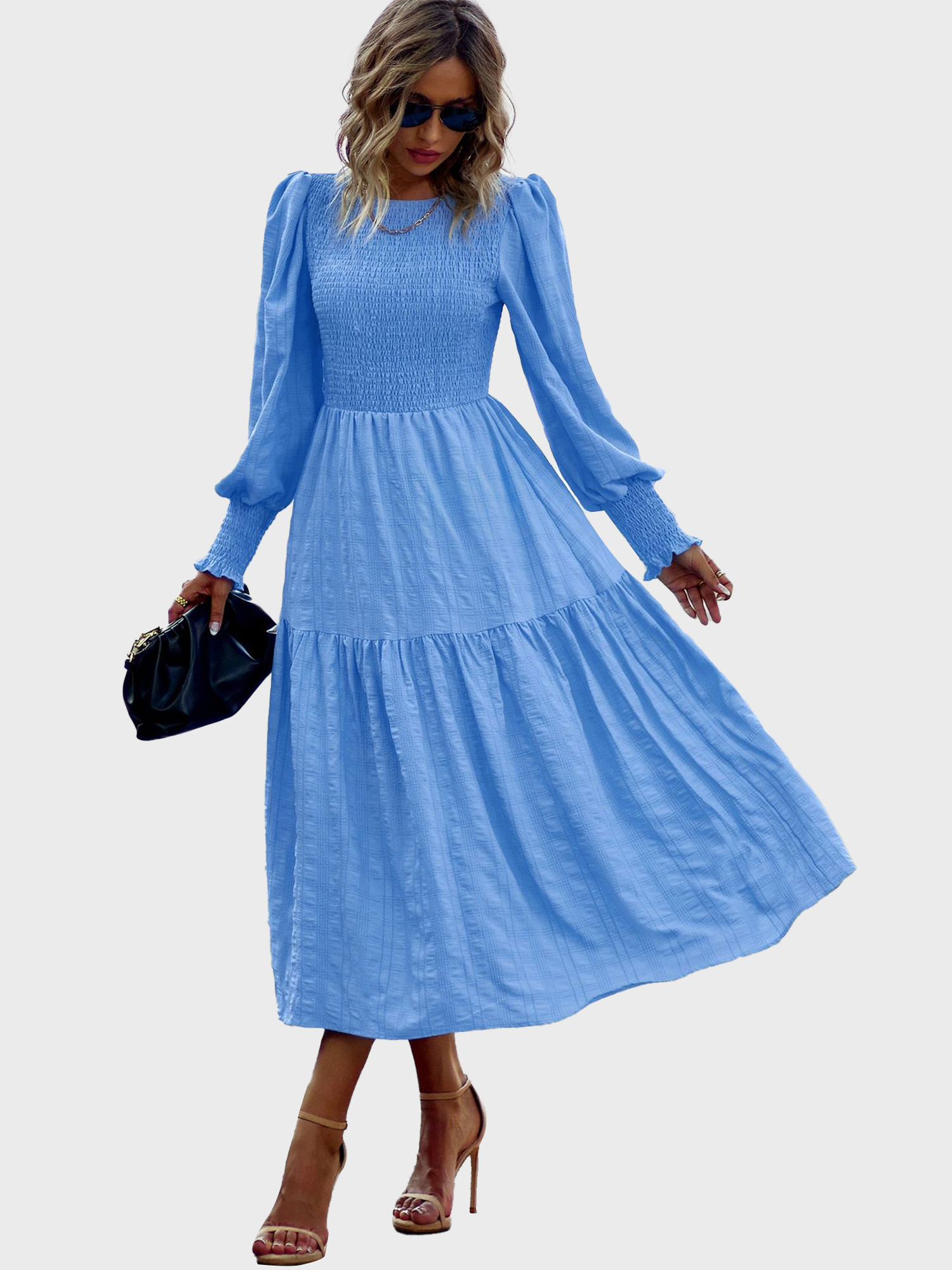 High-Grade  Elastic Billowing Dress