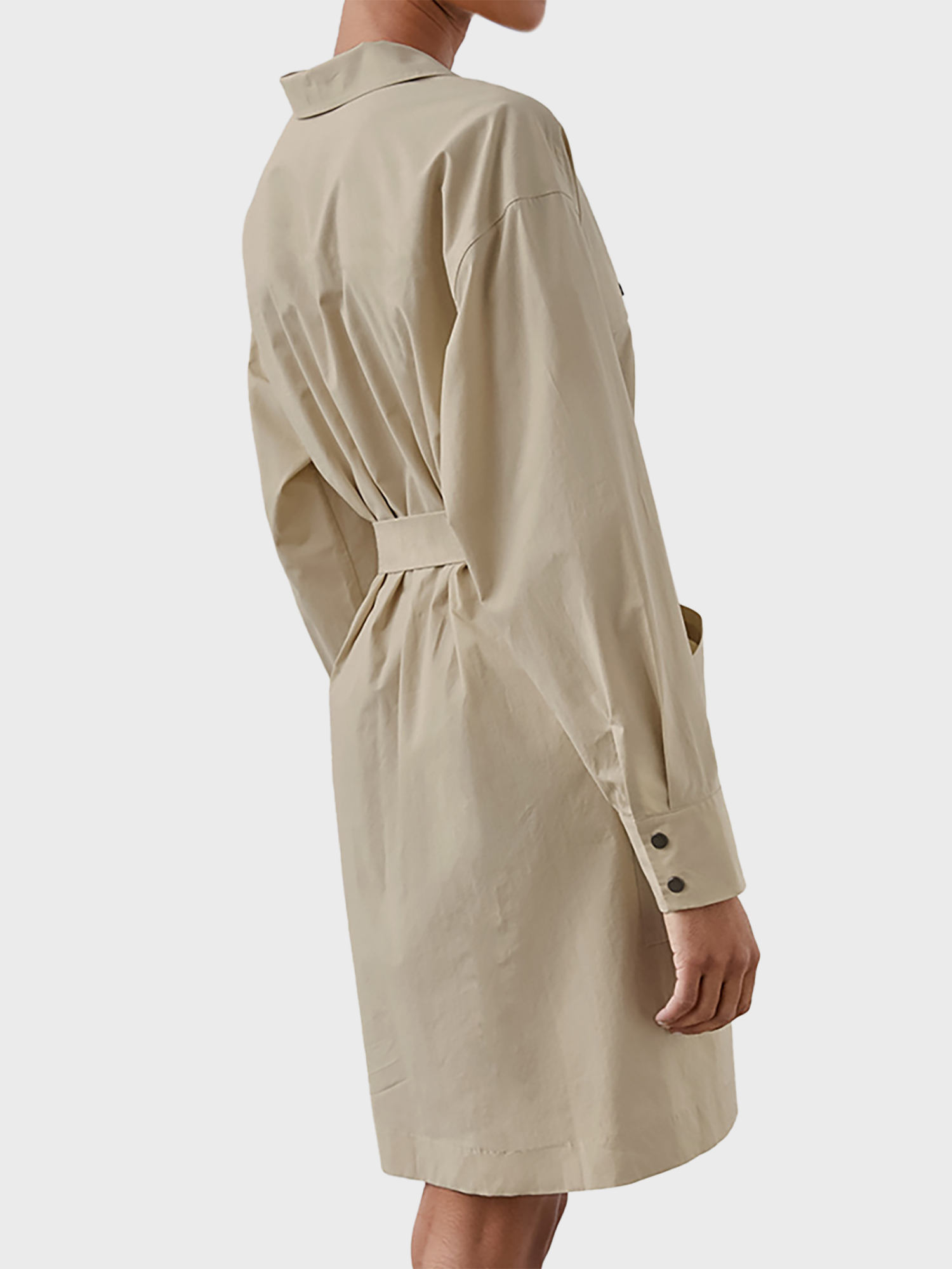 Fashion Commuter Notched Lapel Shirt Dress