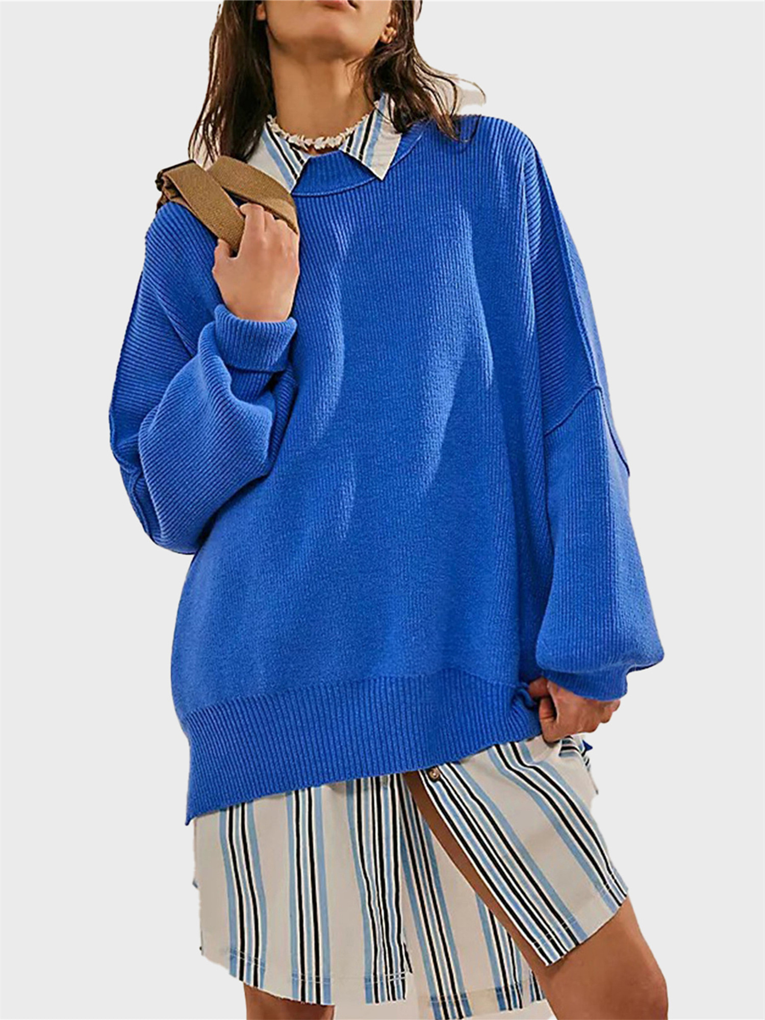Versatile Loose Pullover Sweater