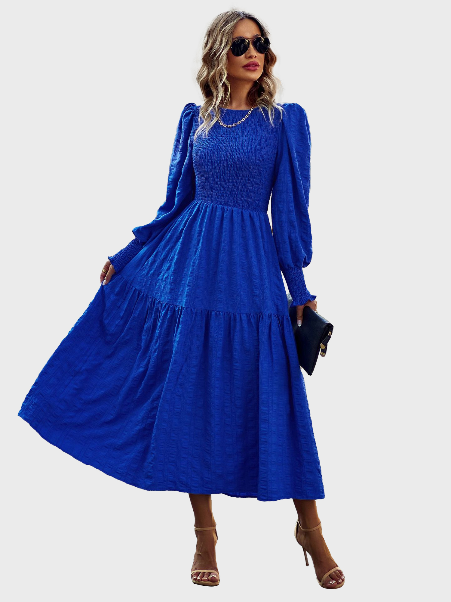 High-Grade  Elastic Billowing Dress