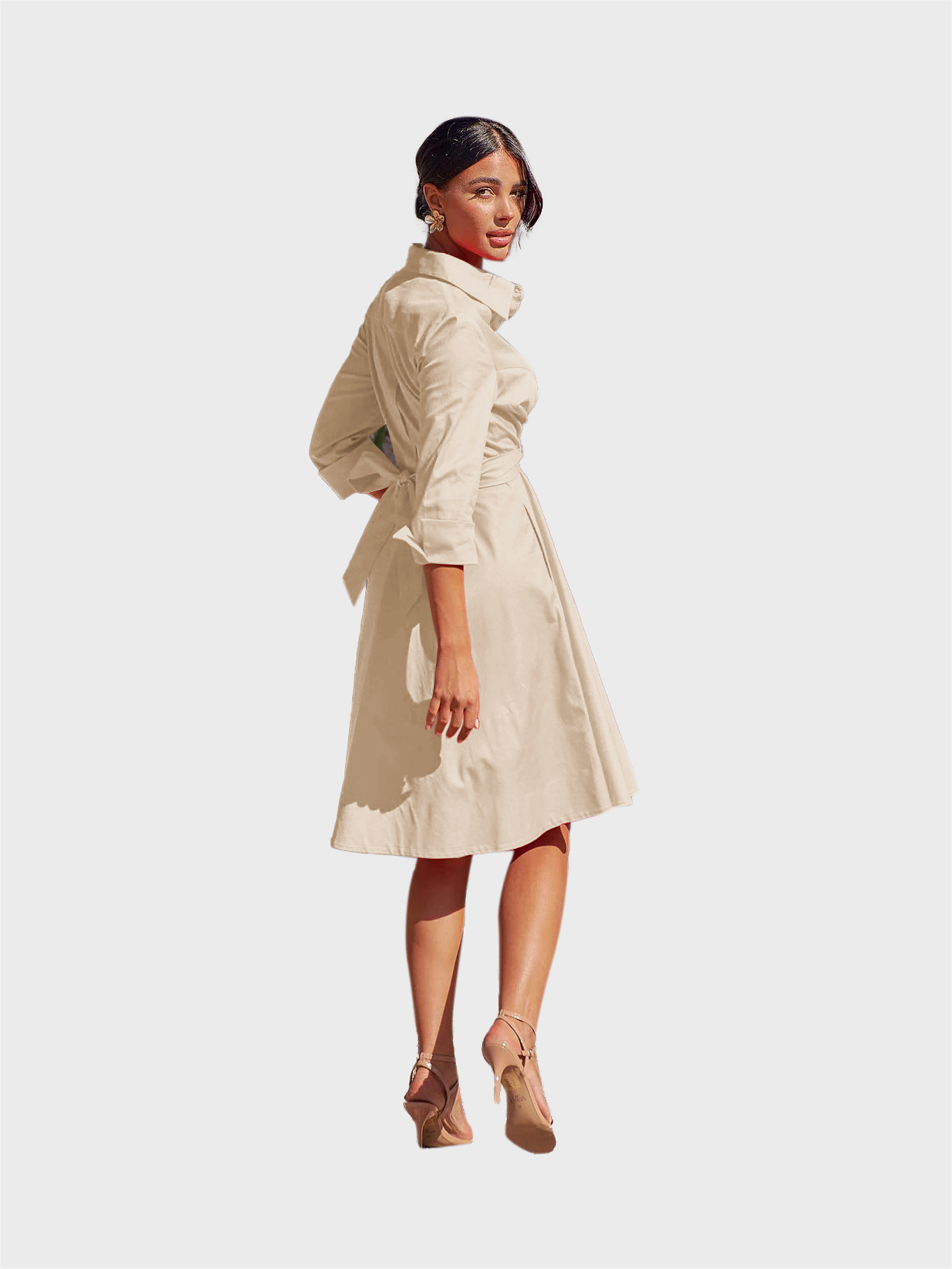 Remarkable Built-in Belt Shirt Dress