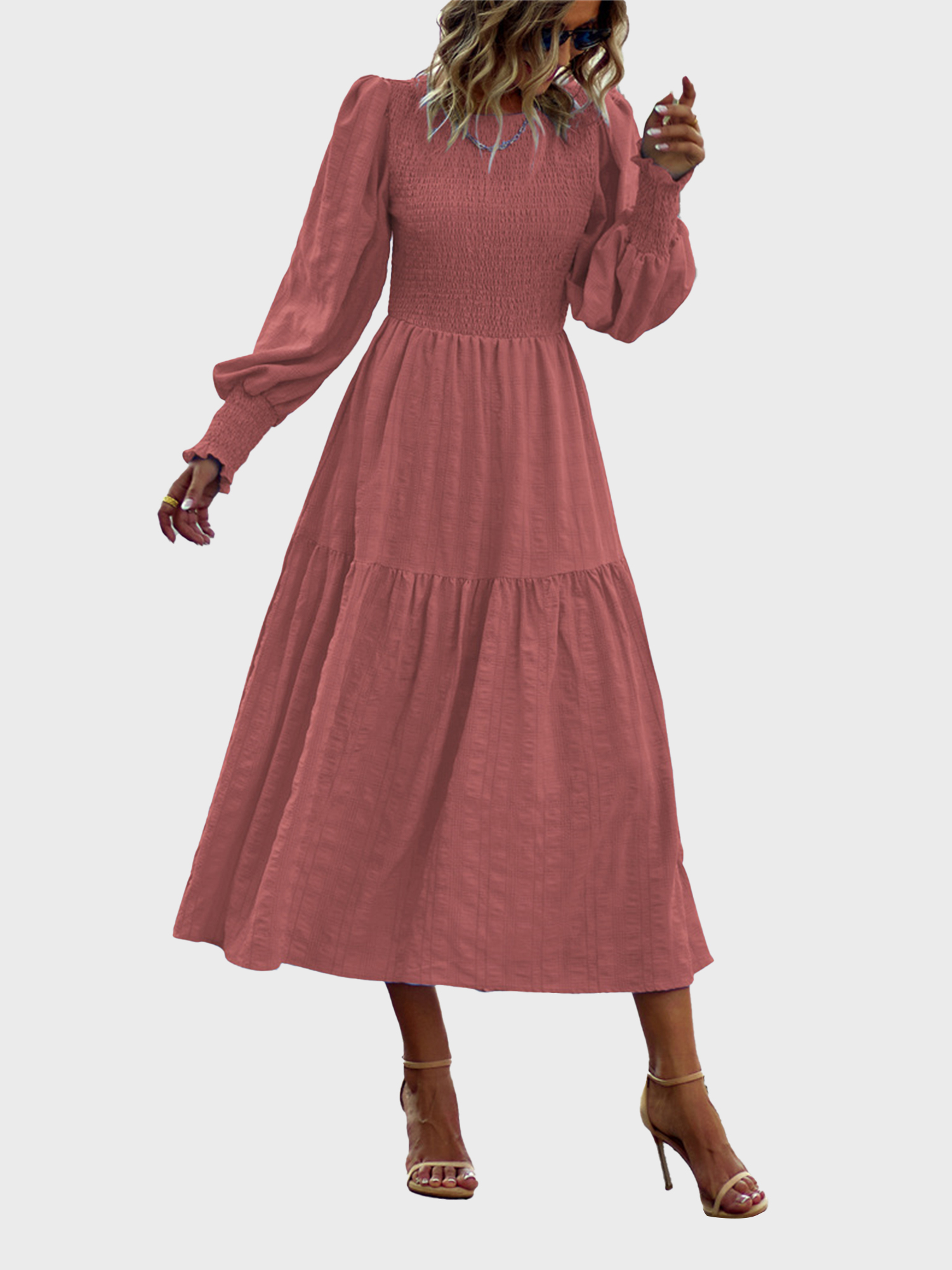 High-Grade  Elastic Billowing Dress