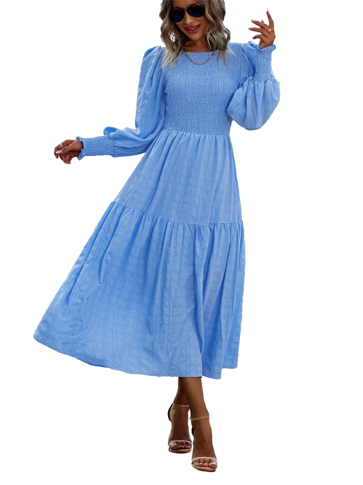 High-Grade  Elastic Billowing Dress