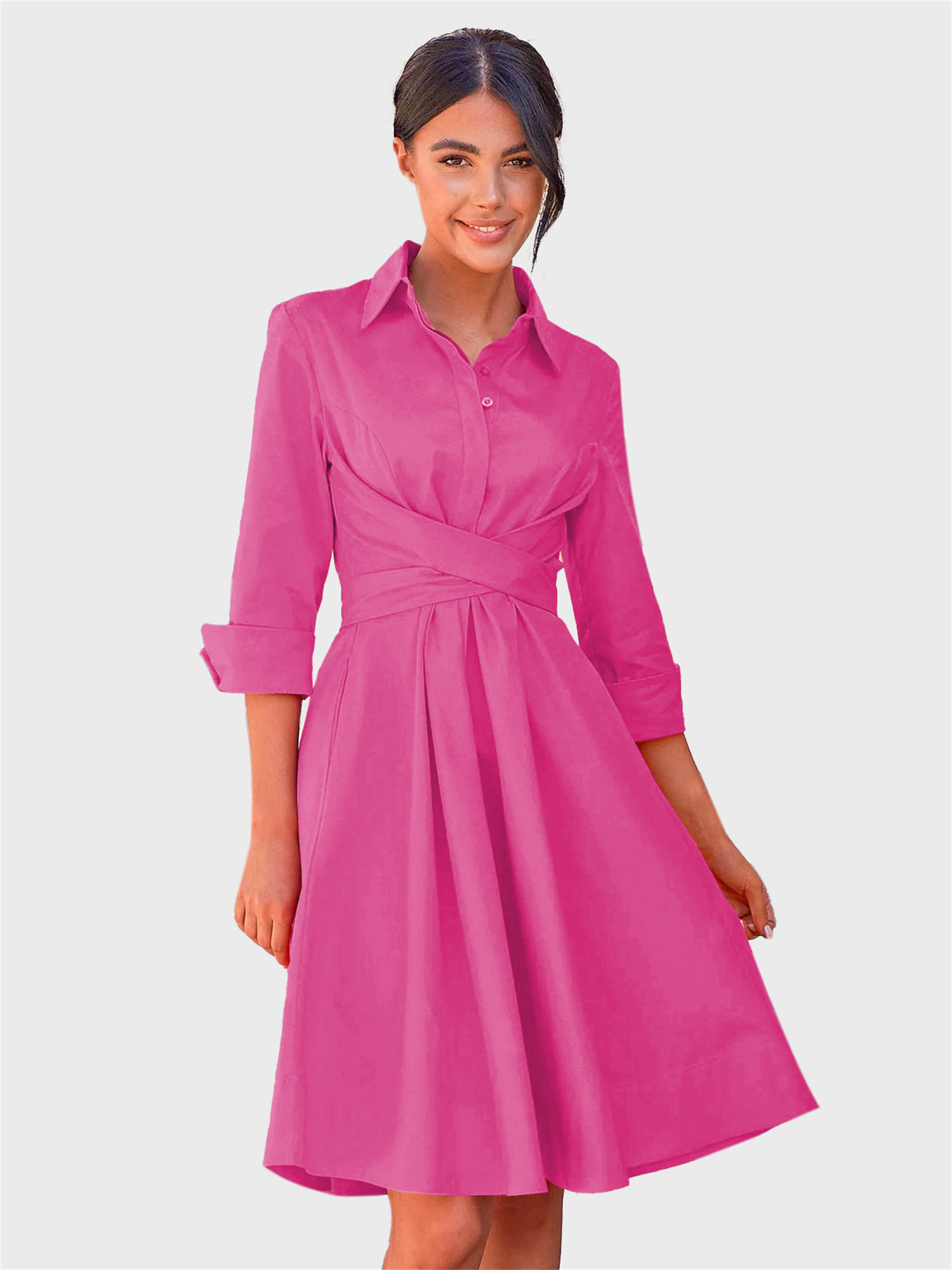 Remarkable Built-in Belt Shirt Dress