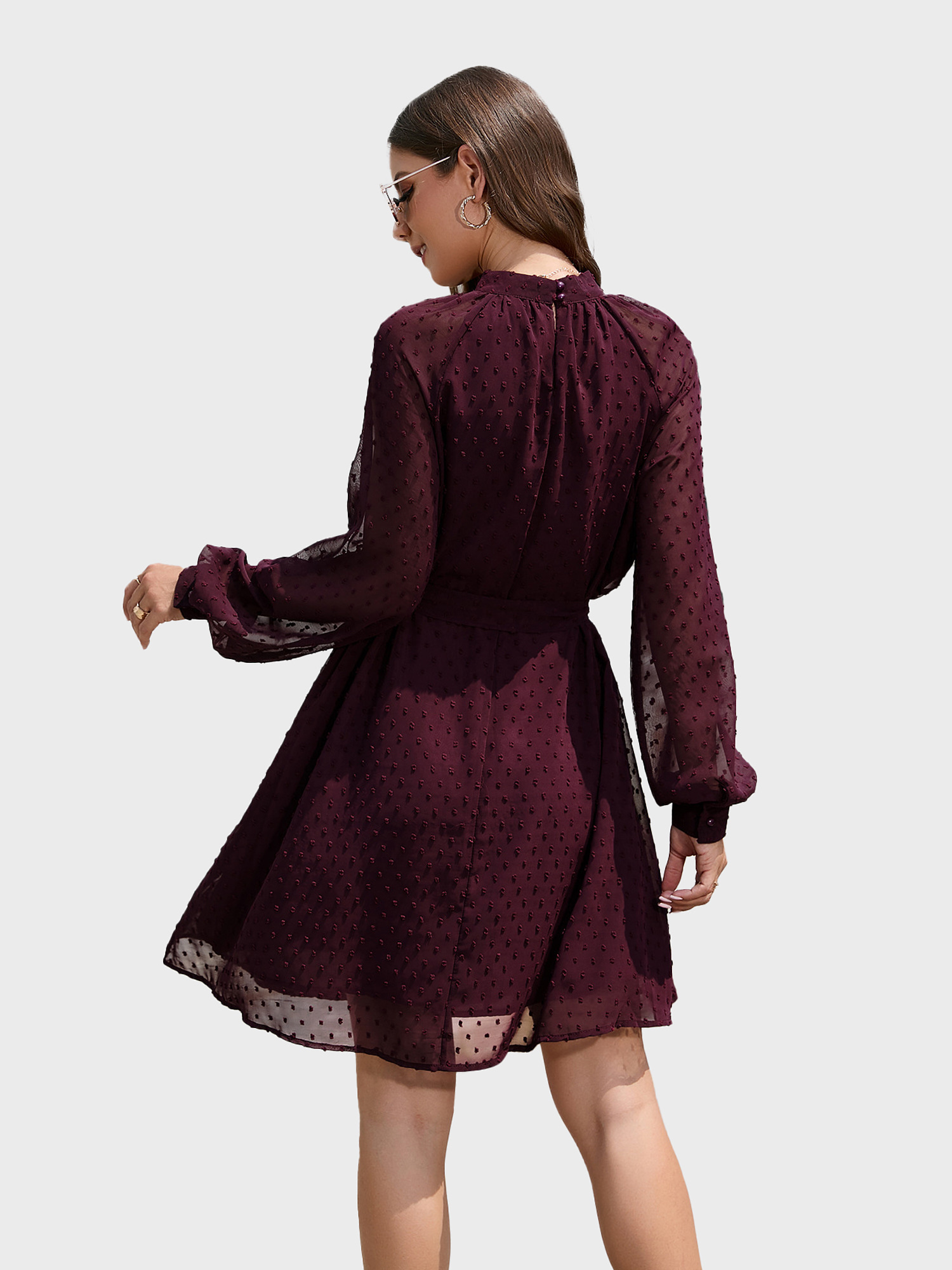 French Elegance Chiffon Mini Dress