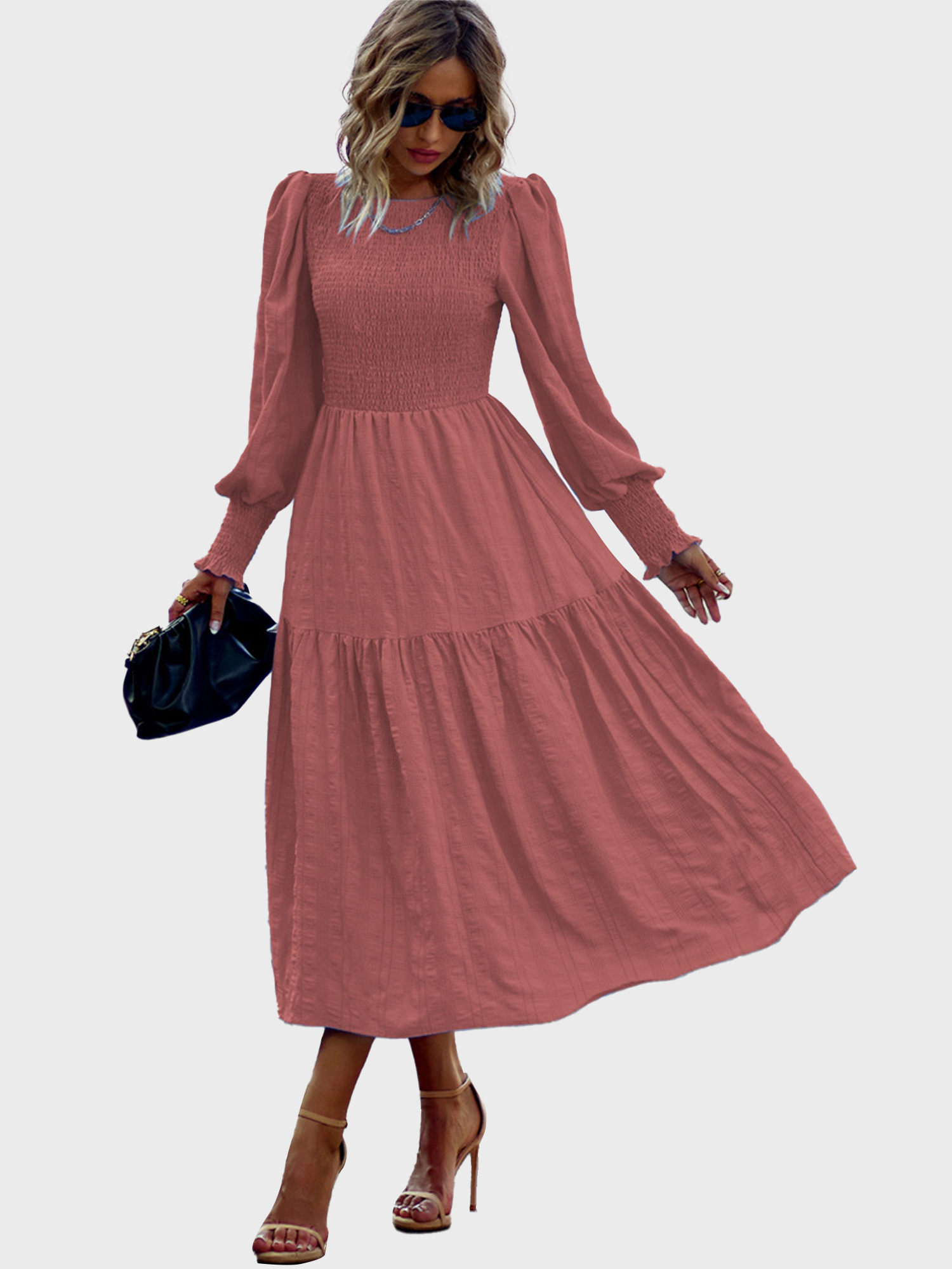 High-Grade  Elastic Billowing Dress