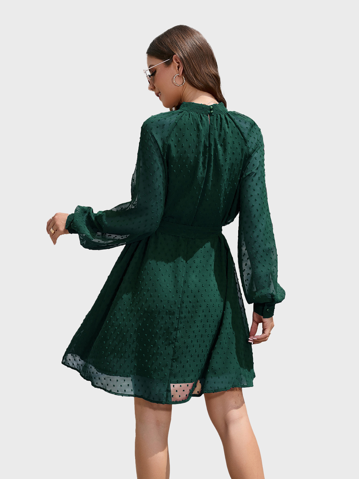 French Elegance Chiffon Mini Dress