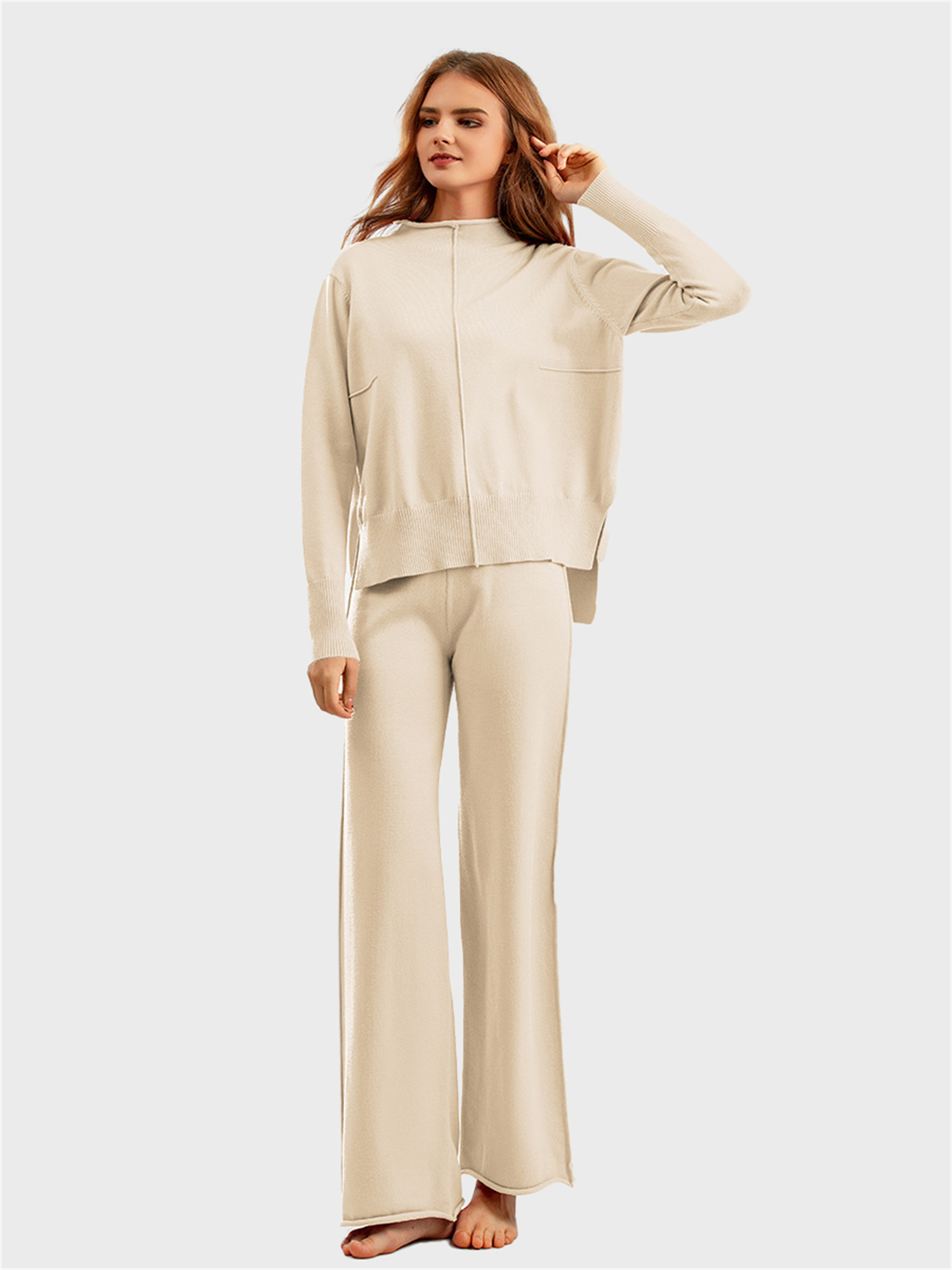 Classy Turtleneck Knit 2-Piece Set