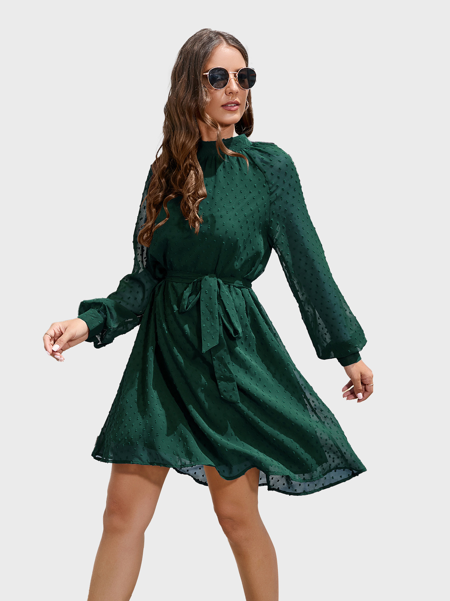 French Elegance Chiffon Mini Dress