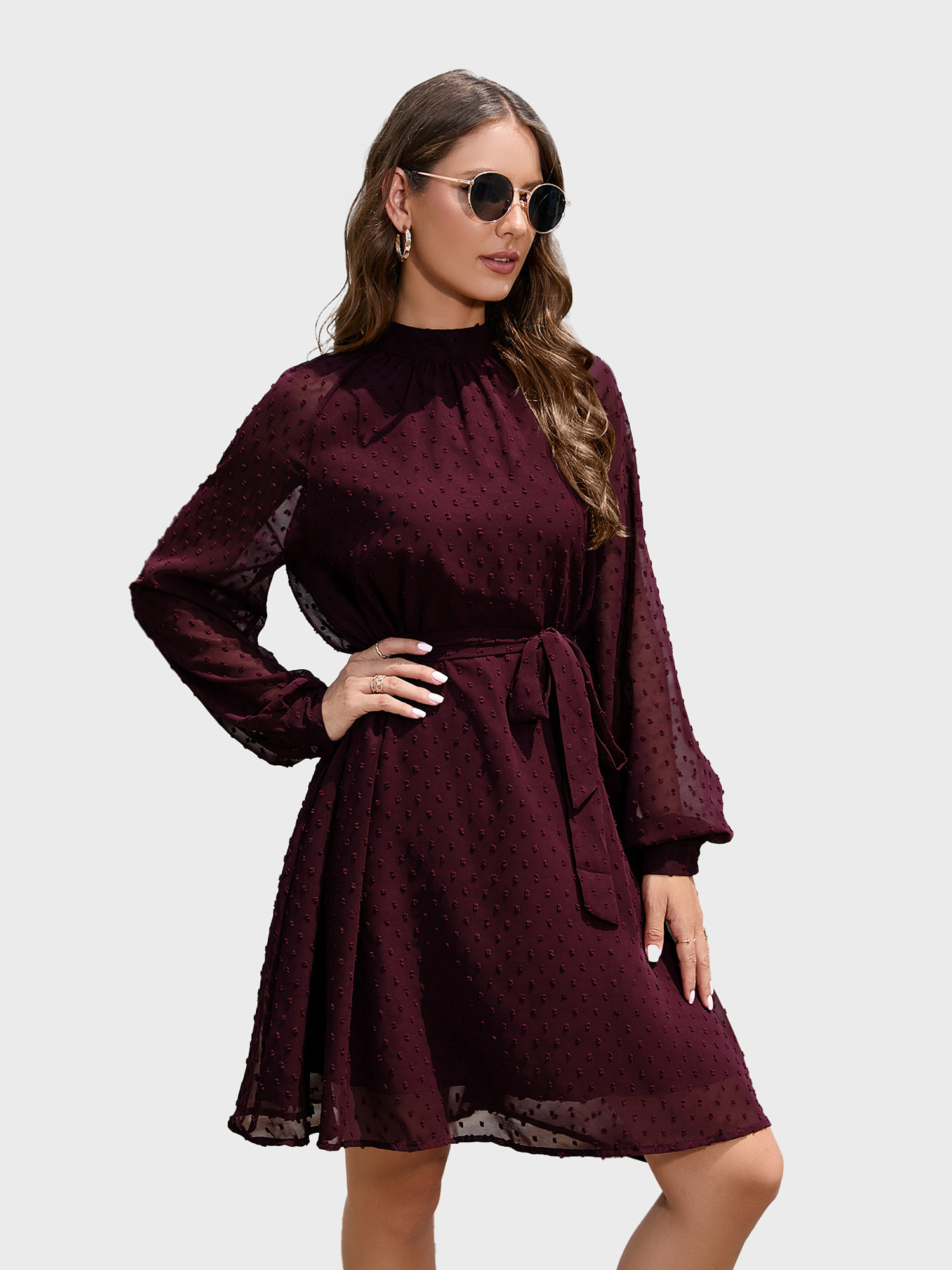 French Elegance Chiffon Mini Dress