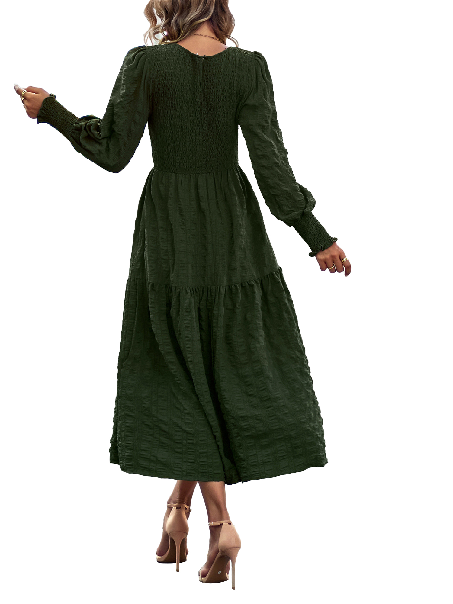 High-Grade  Elastic Billowing Dress