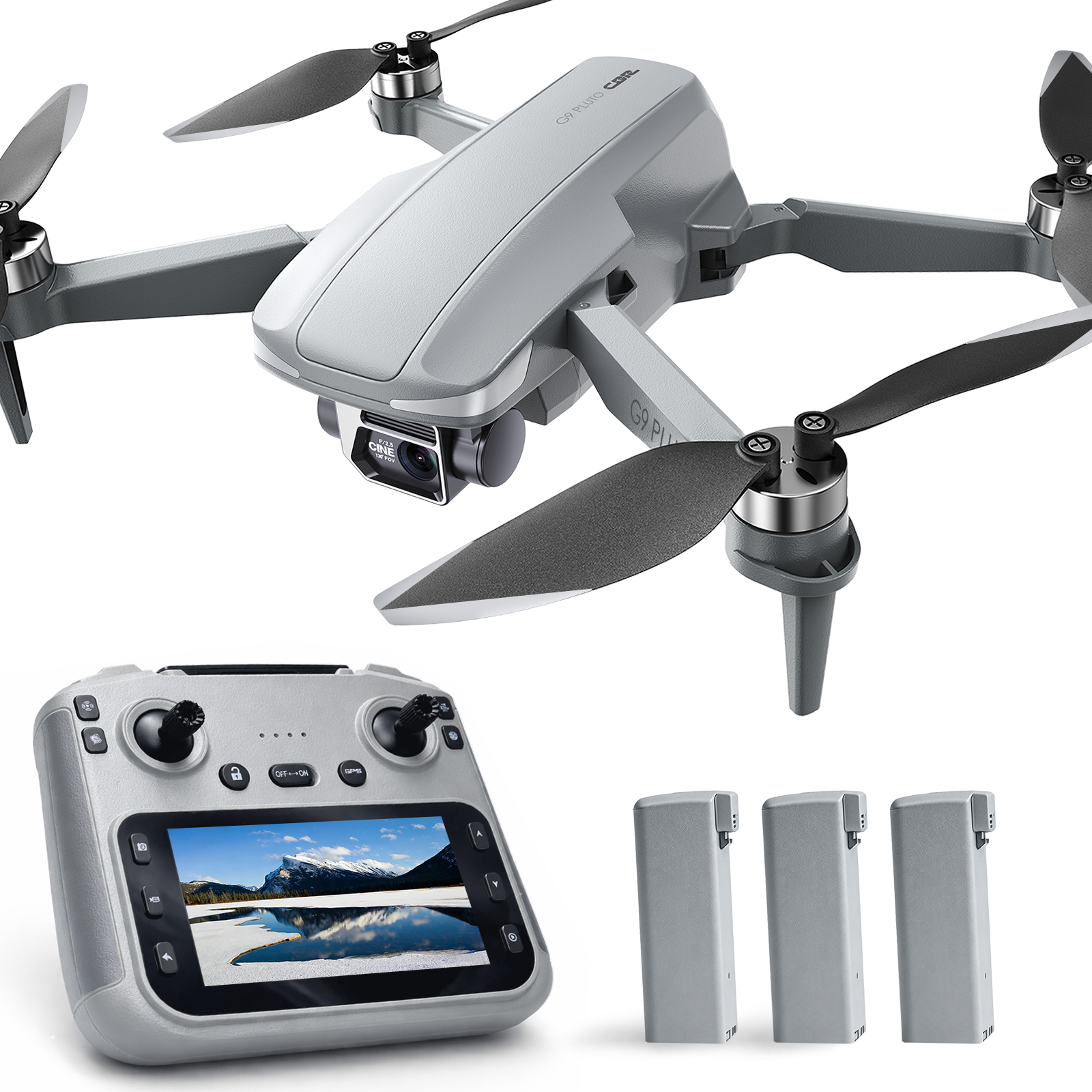 GPS Drone with EIS 4K Camera for Adults Kids, RC Drones with 4.5 inch HD Screen on Controller, Auto Return, 3 Batteries for 90 min Flight Time, 3280 FT Long Control Range Transmission, Circle Fly and Follow Me Mode, Foldable Quadcopter for Beginner Kids G