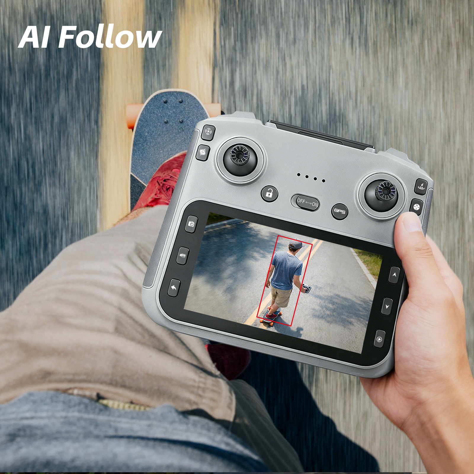 GPS Drone with EIS 4K Camera for Adults Kids, RC Drones with 4.5 inch HD Screen on Controller, Auto Return, 3 Batteries for 90 min Flight Time, 3280 FT Long Control Range Transmission, Circle Fly and Follow Me Mode, Foldable Quadcopter for Beginner Kids G