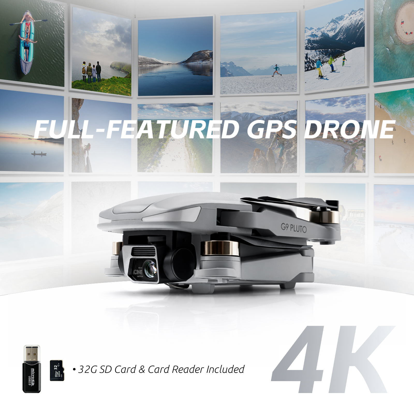 GPS Drone with EIS 4K Camera for Adults Kids, RC Drones with 4.5 inch HD Screen on Controller, Auto Return, 3 Batteries for 90 min Flight Time, 3280 FT Long Control Range Transmission, Circle Fly and Follow Me Mode, Foldable Quadcopter for Beginner Kids G