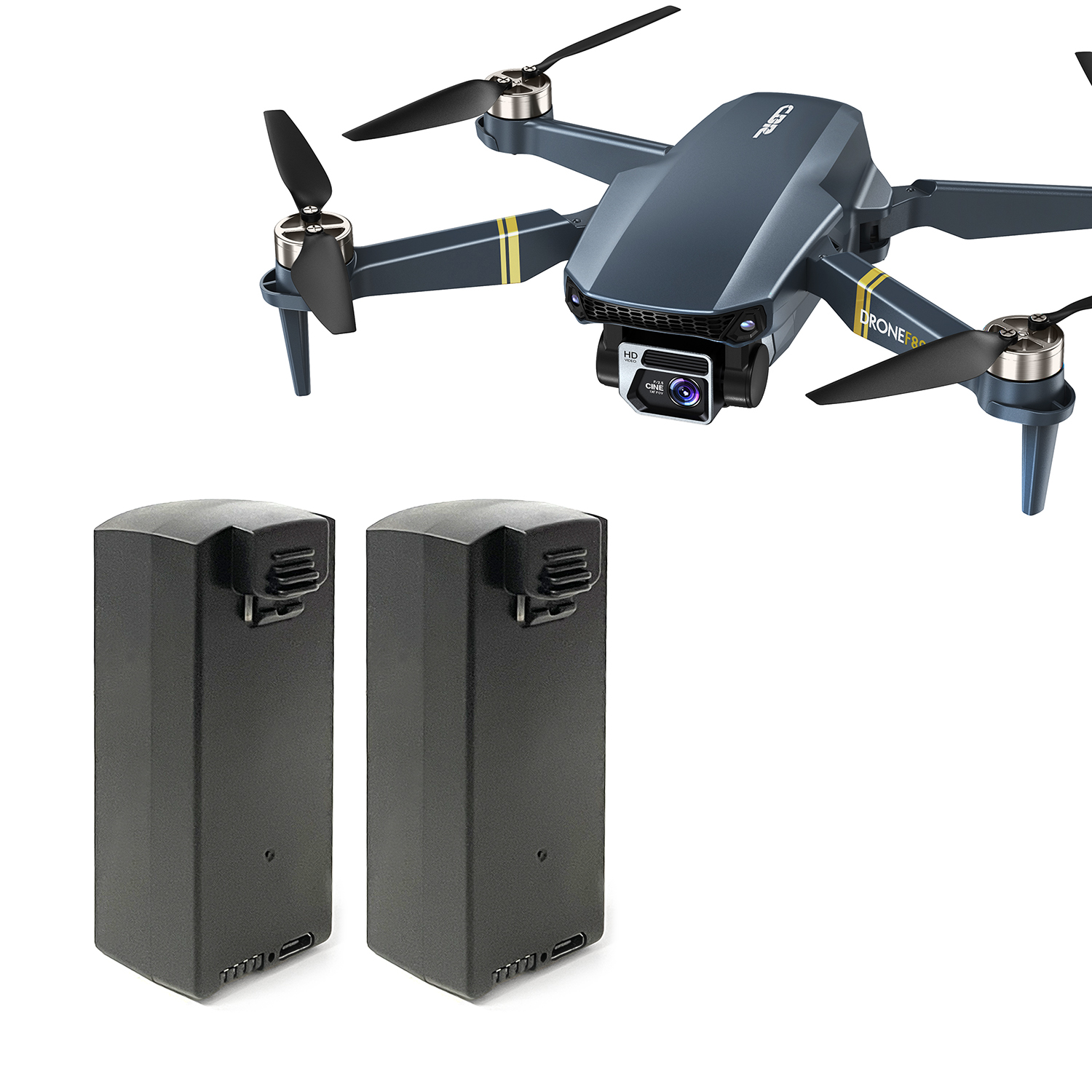 3.7V 1600mAh Rechargeable Li-ion Battery (2 Pieces) for Chubory F89 Foldable Drone