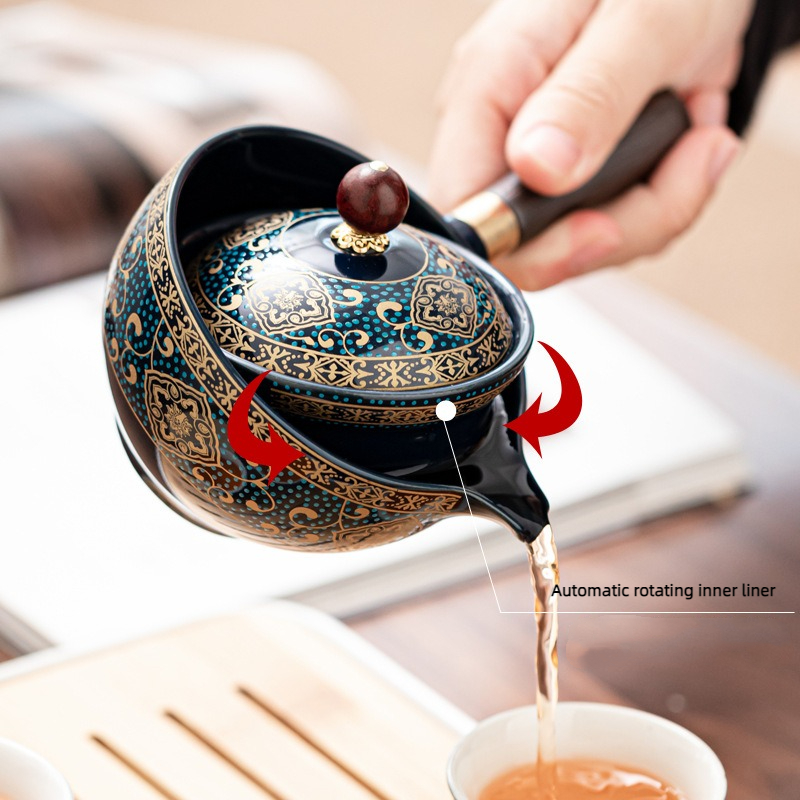 The Spinning Getaway Brewing Tea Pot Auto-rotating Tea Bowl