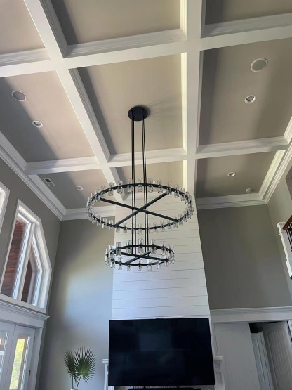 Arcardes Led Round Two-Tier Chandelier For Crystal Cup 60"