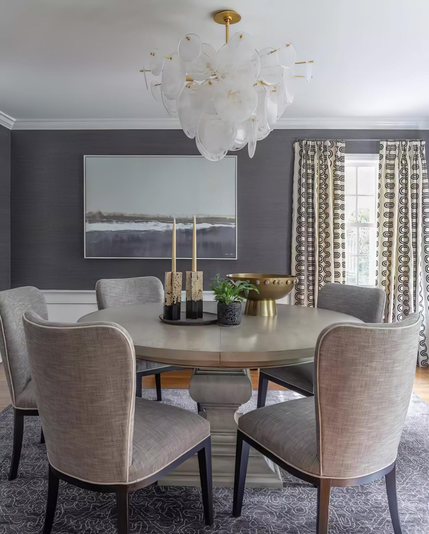 Brass Discs Cascading Round Chandelier-Sylvia Space