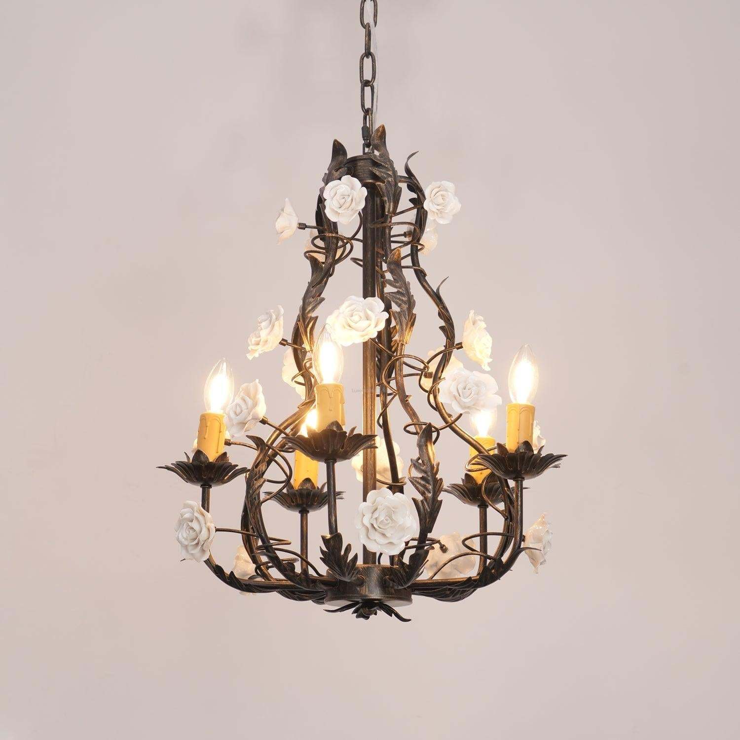 Florentine Rose Garden Chandelier with 5/6 heads-Sylvia Space