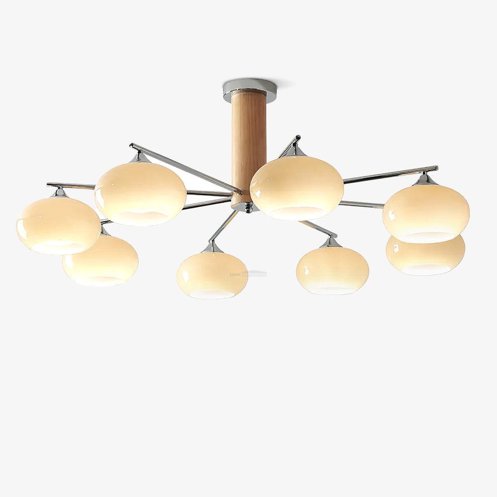 Elliptical Persimmon Chandelier with 3/6/8 heads-Sylvia Space
