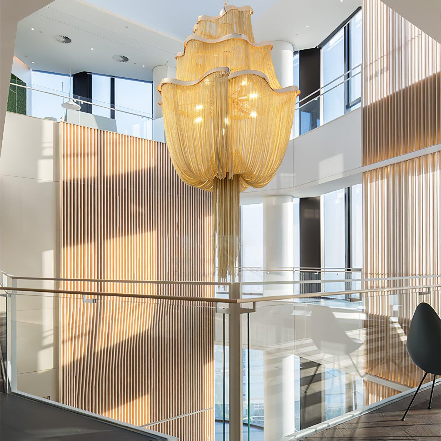 Shimmering Chandelier with Chains-Sylvia Space