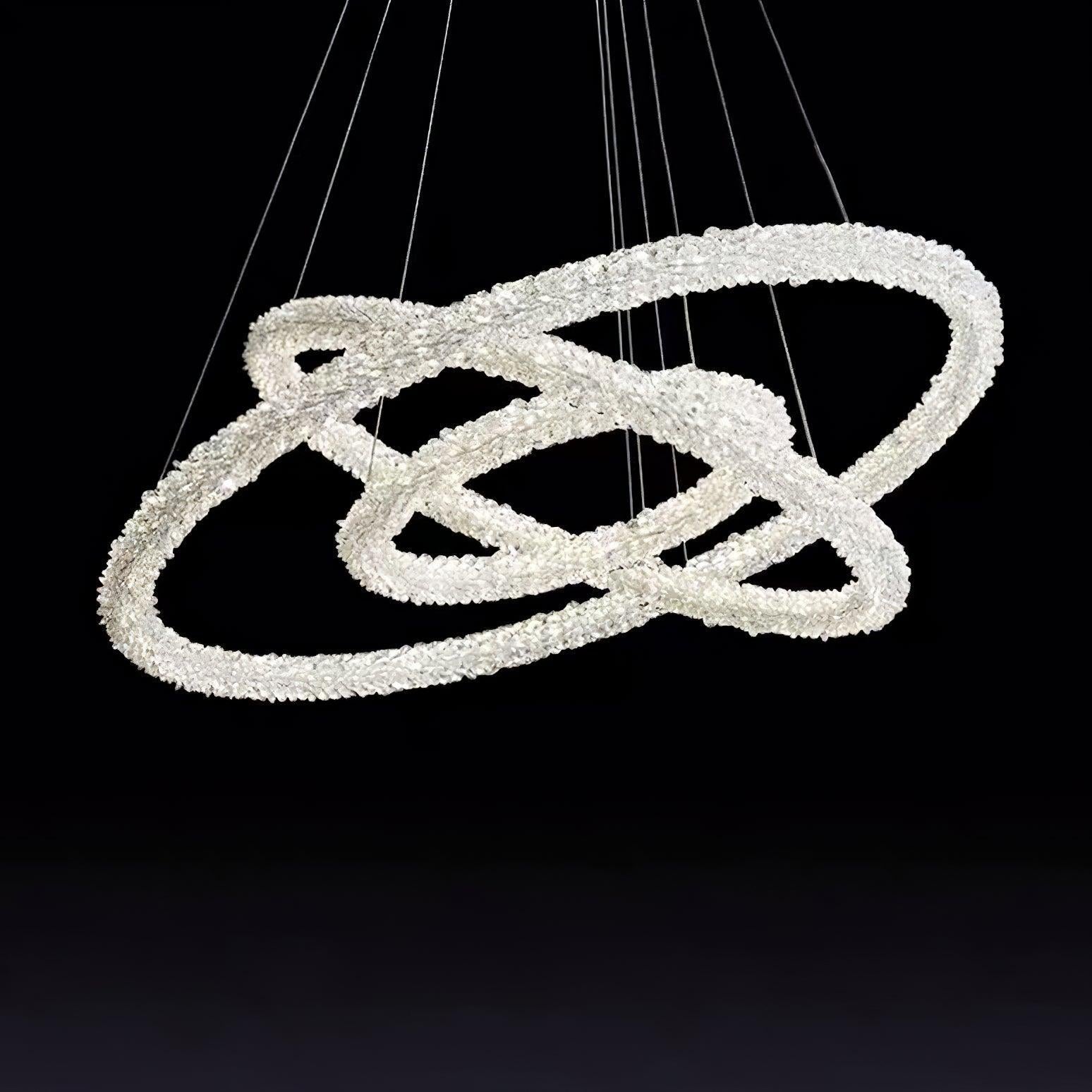 Crystal Ring Chandeliers-Sylvia Space