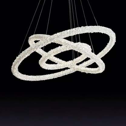 Crystal Ring Chandeliers-Sylvia Space