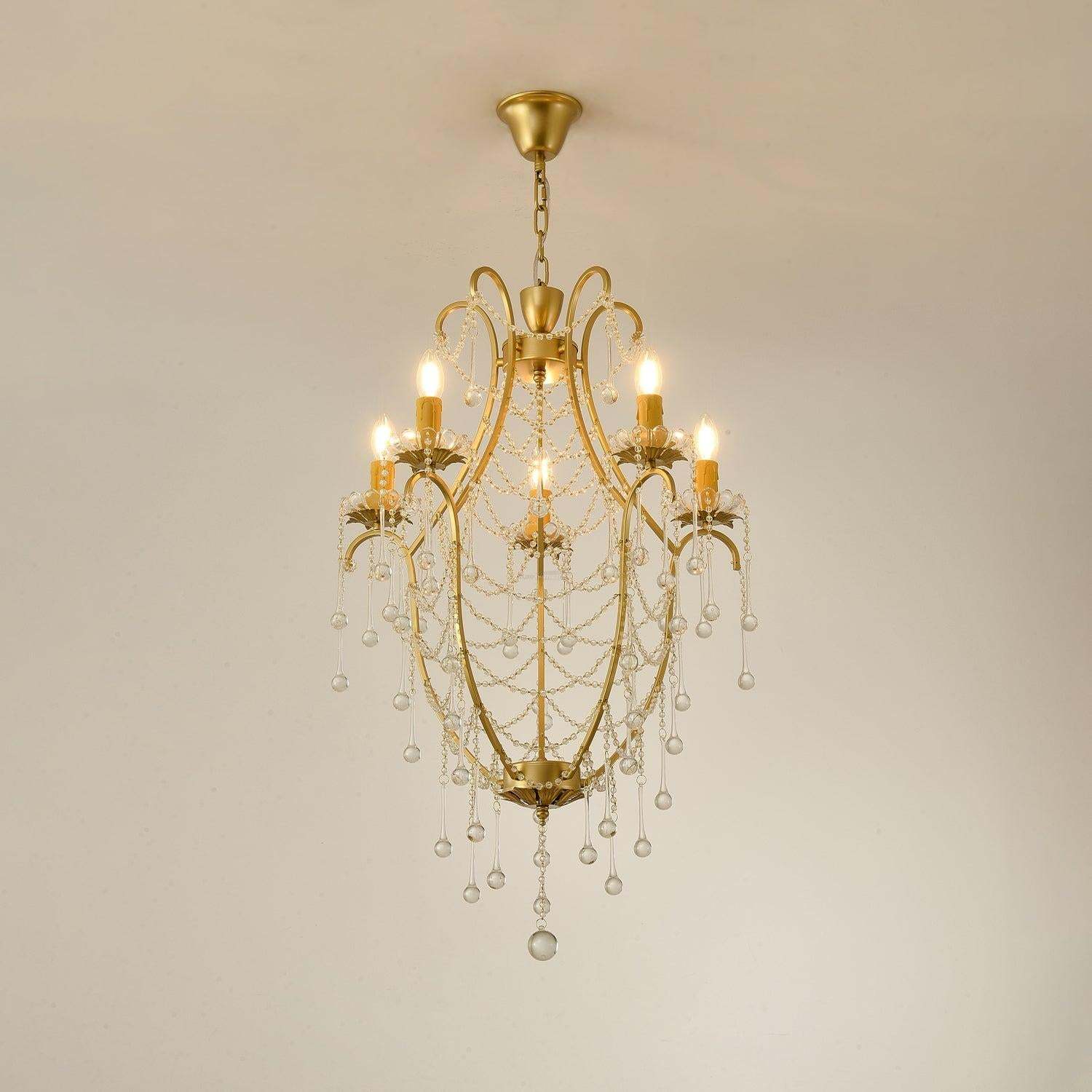 Crystal Birdcage Chandelier Φ 21.7″-Sylvia Space
