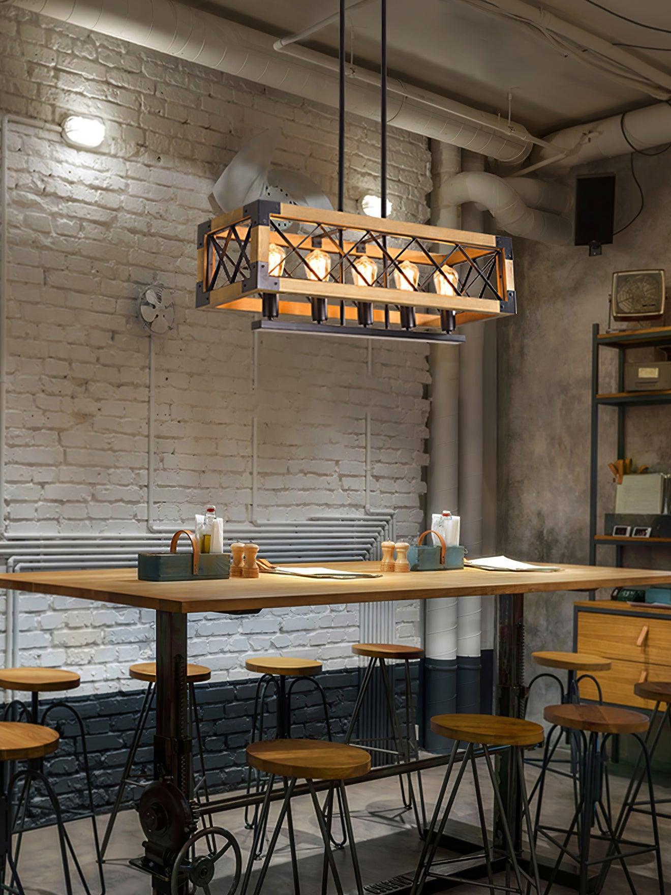 Kitchen Island Rectangle Chandelier  L 5.9″-Sylvia Space