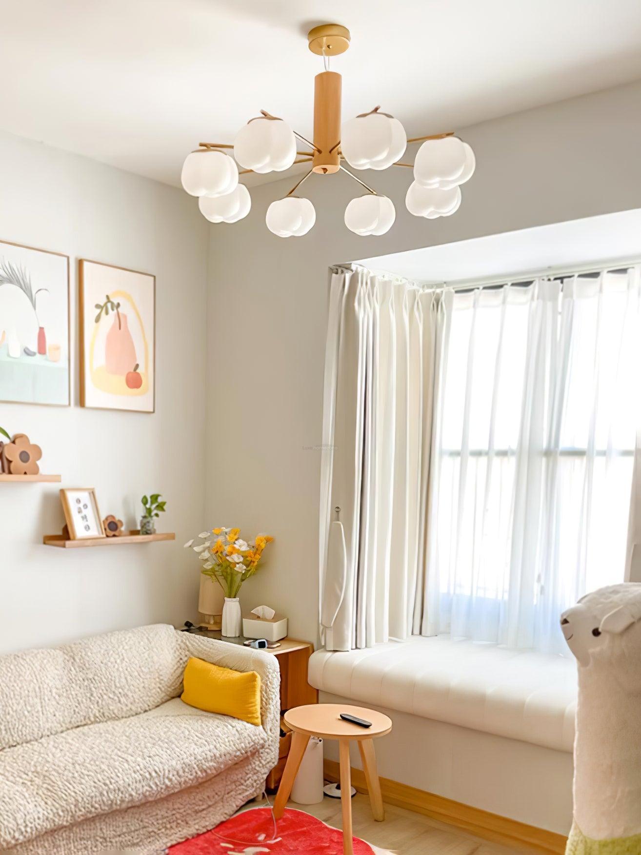 Cotton Balls Round/Linear Chandelier-Sylvia Space