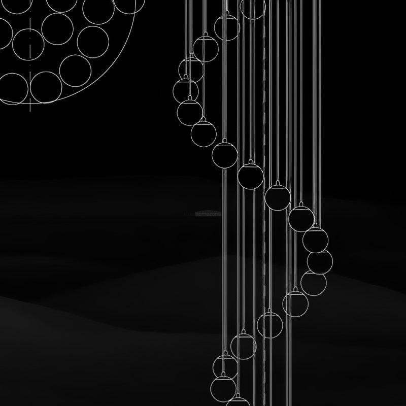 Alabaster Balls Cluster Chandelier with 3/5/7/9/16/18 heads-Sylvia Space