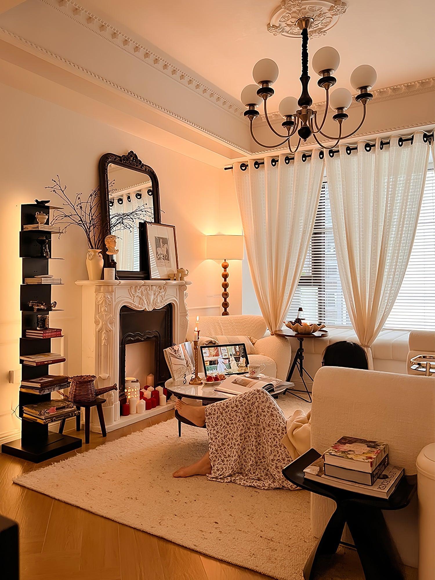 Walnut Brass Chandelier with 3/6/8 lamps-Sylvia Space