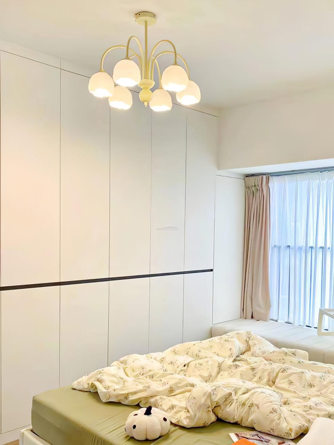 Creamy Chandelier with 5/6/8 heads-Sylvia Space