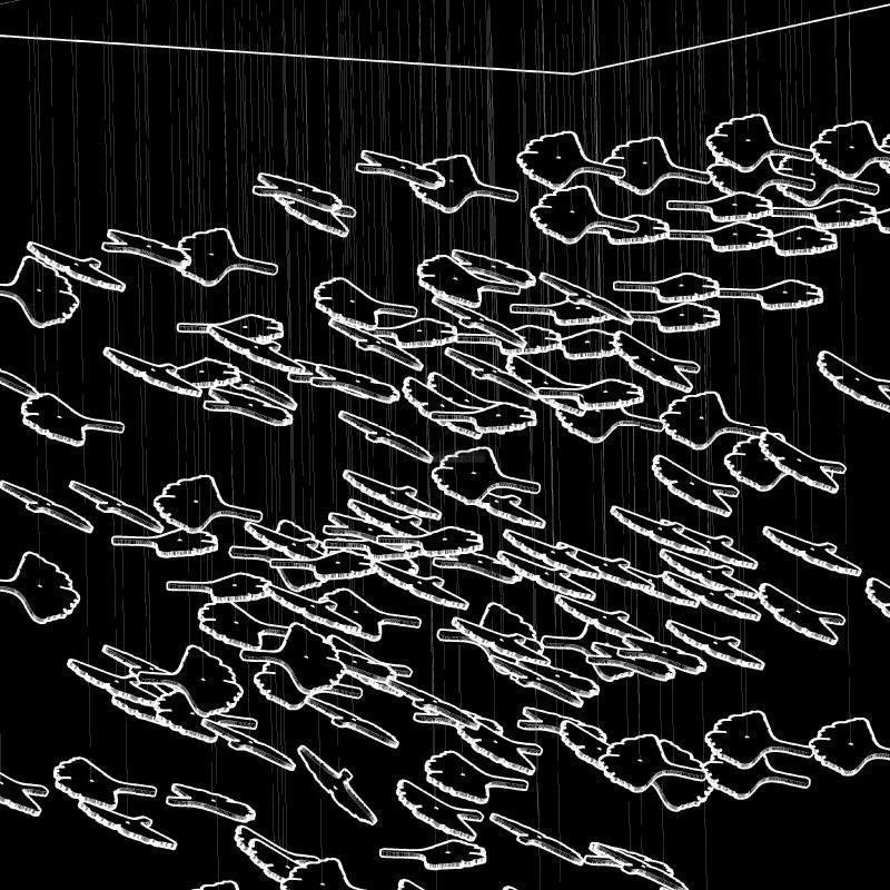 Multicolor Maple Leaf Chandelier-Sylvia Space