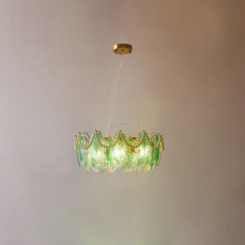 Maple Leaf Type Glass Chandelier-Sylvia Space