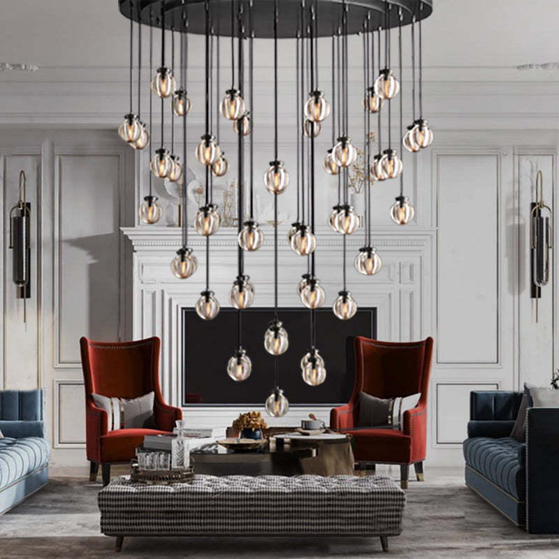 Pearl Round Chandelier D 60"-Sylvia Space