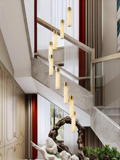 Celestial Alabaster Cascade Chandelier with 5/7/9/12/16/18/24/32 heads-Sylvia Space