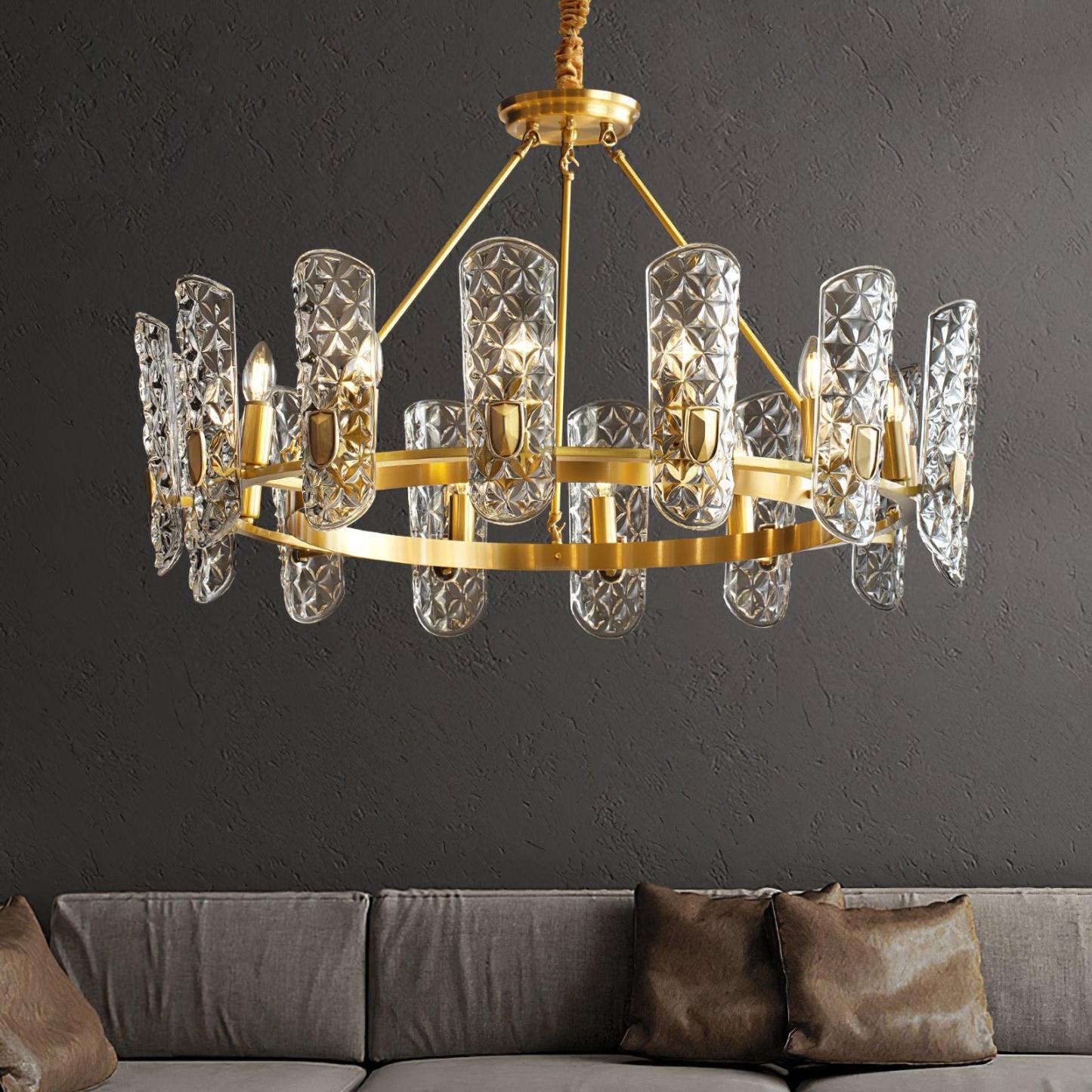 Brass Central Chandelier-Sylvia Space