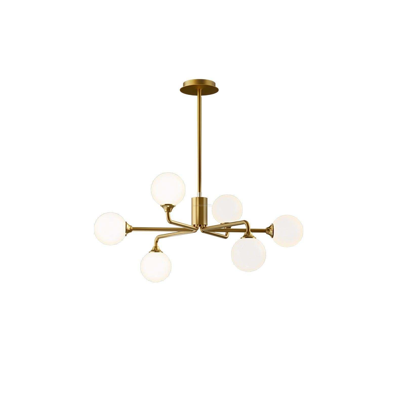 Staggered Glass Globes Chandelier with 6/9/12 heads-Sylvia Space