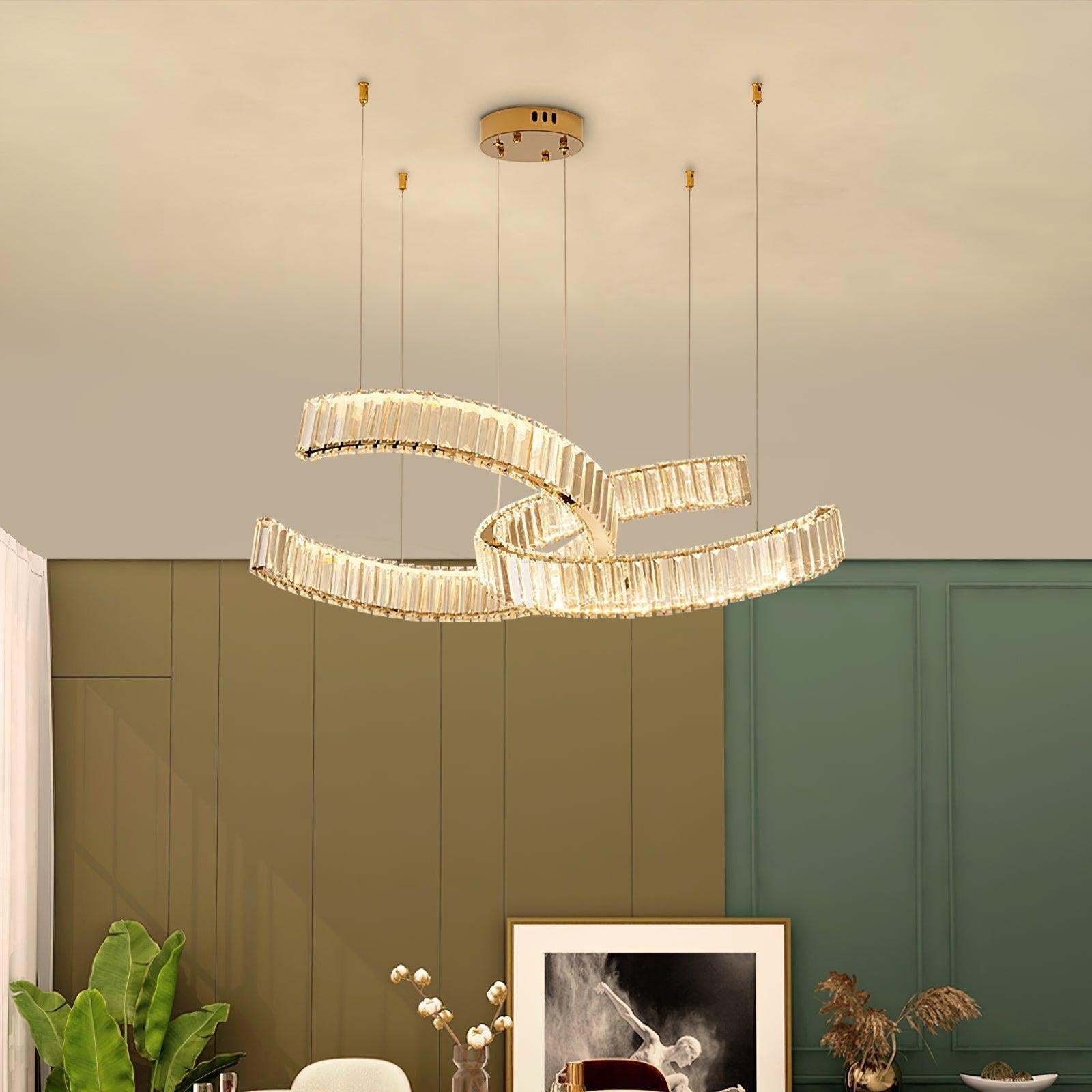 Vortex Double Circular Chandelier-Sylvia Space