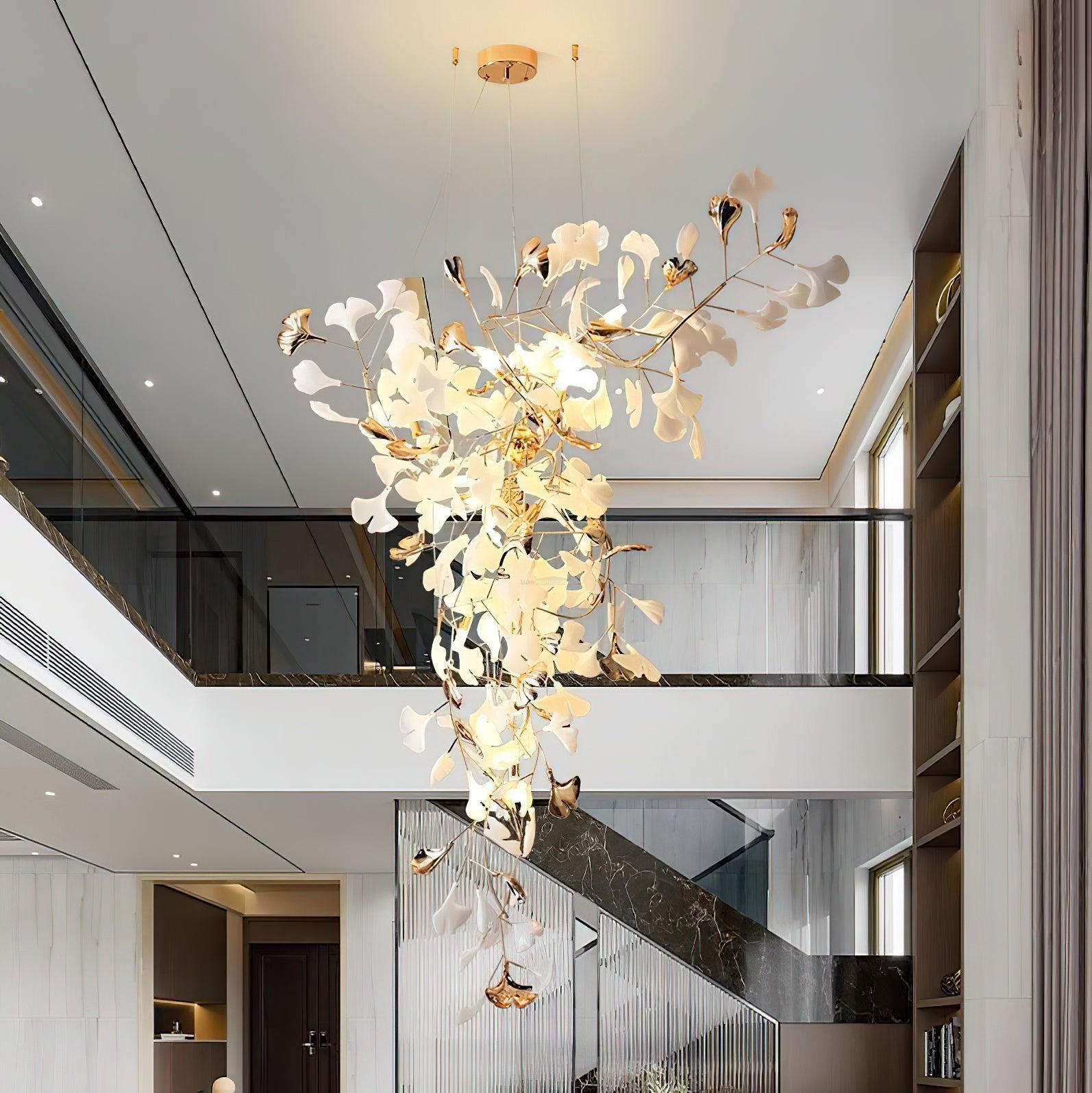 Ginkgo Tip Tlying Chandelier with 2 models-Sylvia Space