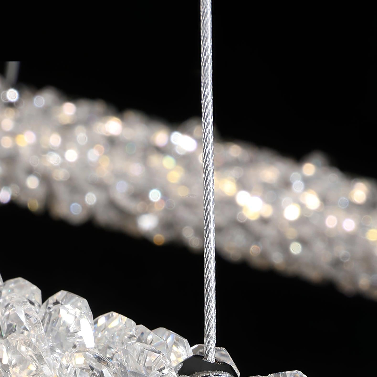 Crystal Ring Chandeliers-Sylvia Space