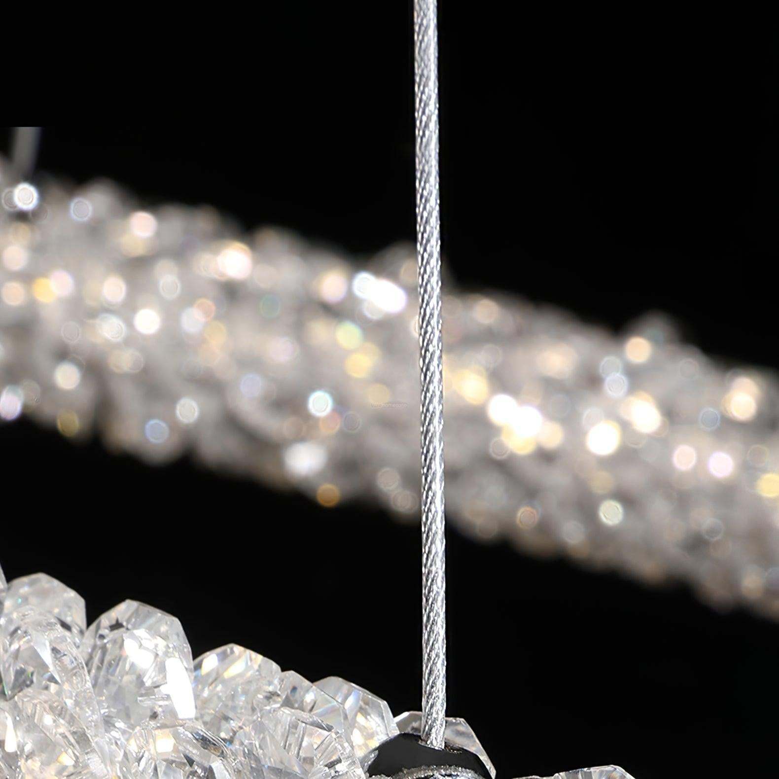 Crystal Ring Chandeliers-Sylvia Space