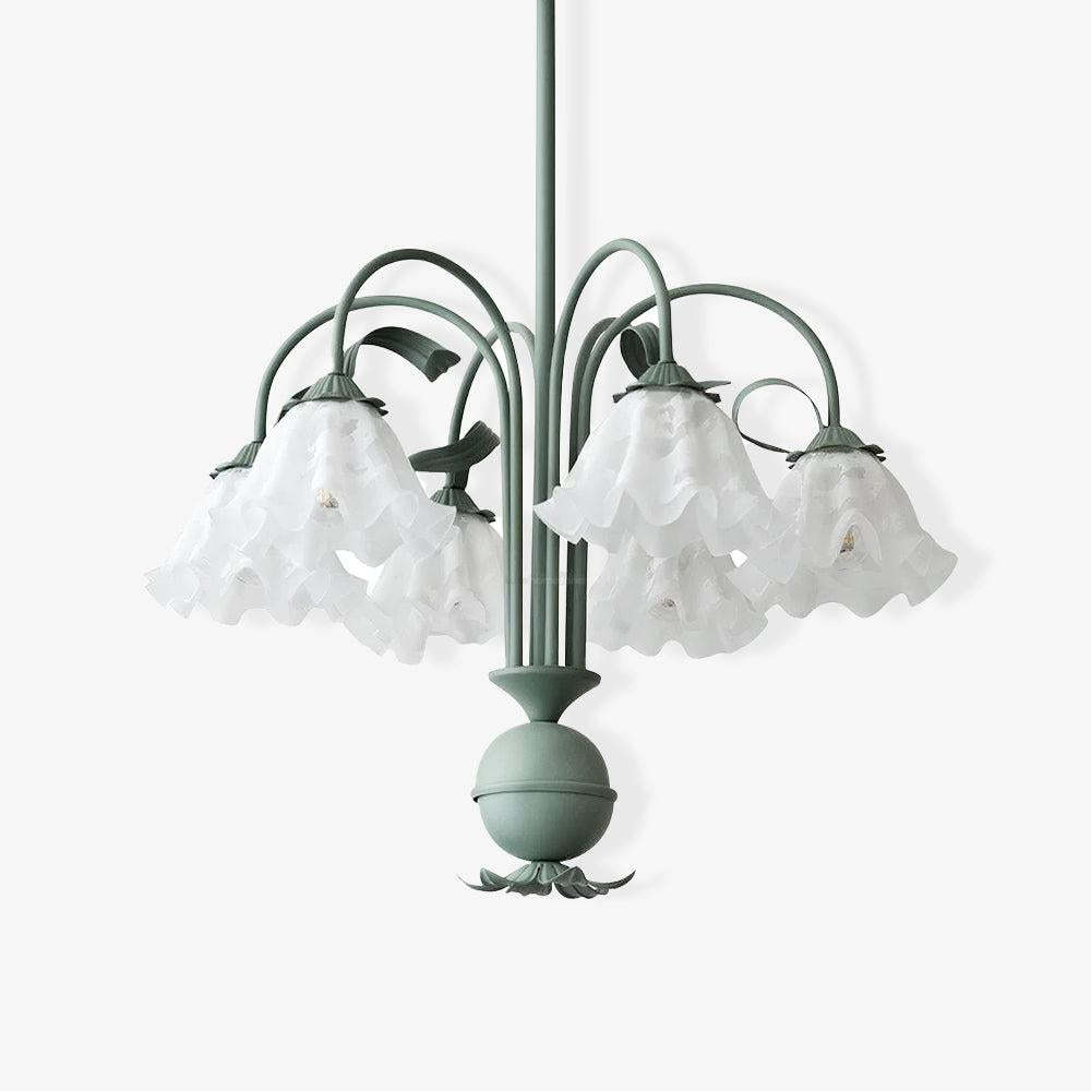 Bell Orchid Chandelier with 6 heads-Sylvia Space