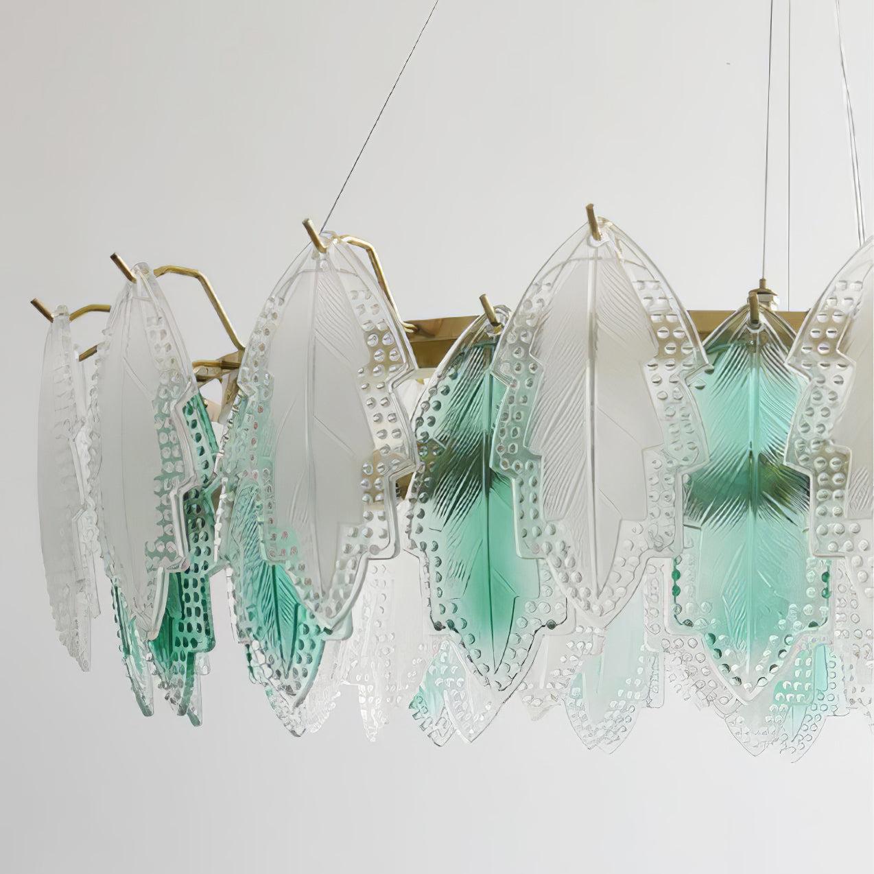 Maple Leaf Type Glass Chandelier-Sylvia Space