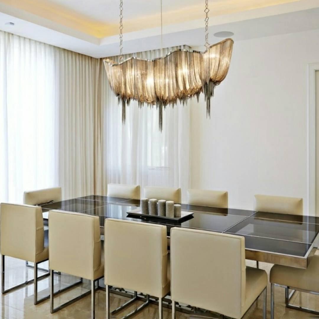 Shimmering Chandelier with Chains-Sylvia Space