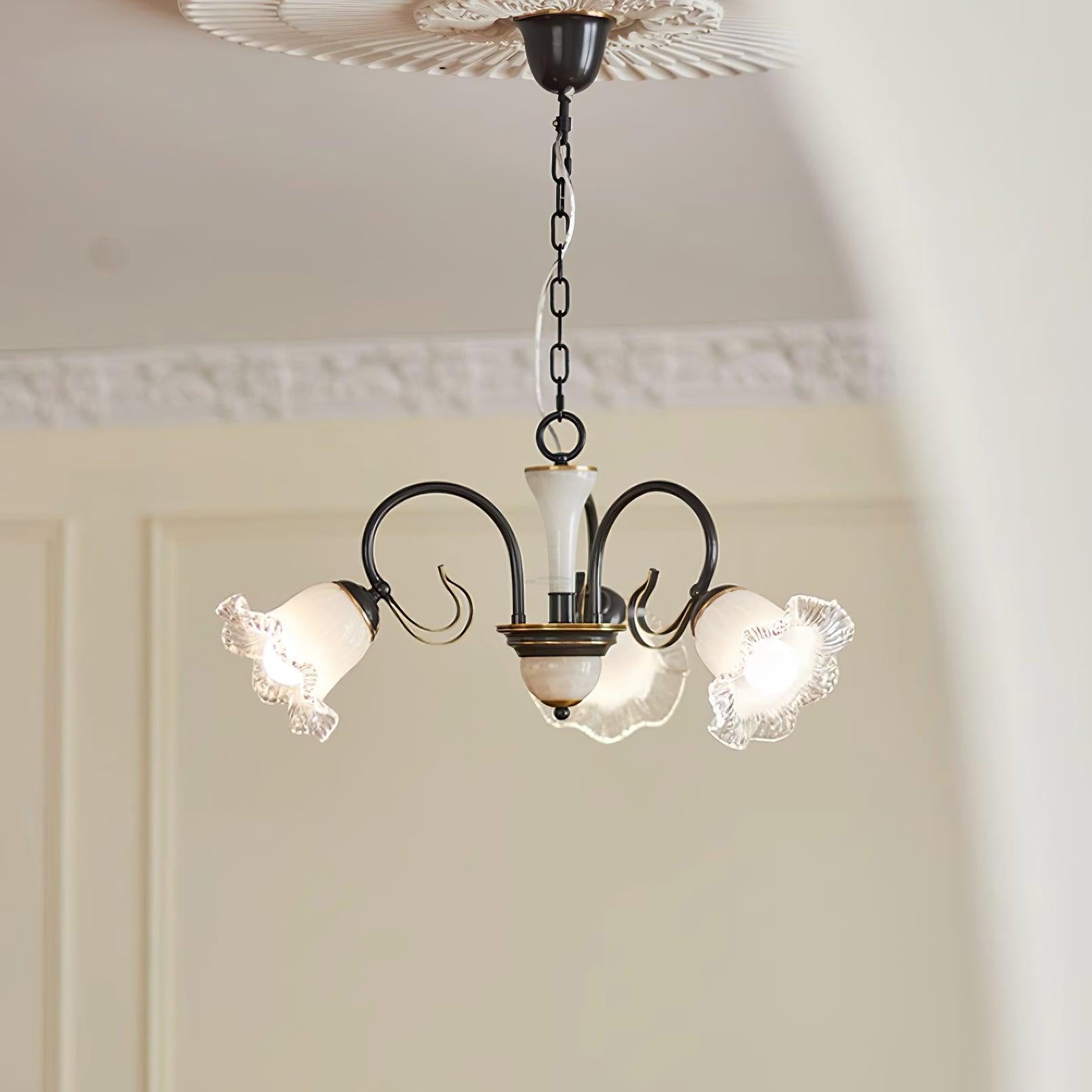 Luce Black Chandelier with 3/6/8 heads-Sylvia Space